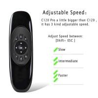 ราคา สําหรับ C120 2.4Ghz Wireless Air Mouse พร้อมคีย์บอร์ด Mini Gyroscope Remote Fly Air Mouse TV Remote ทนทาน (40764321975)