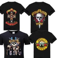 ราคา 【พร้อมส่ง】 guns n roses Men/Women t shirt Fashion guns n roses Tshirts Summer Tops Tees GnR Rock T-shirt Men loose t-shi (45950494268)