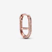ราคา พร้อมส่ง‼️ Pandora ME Pavé Link Earring pandora แท้ ต่างหูห่วง โรสโกลด์ ราคาต่อคู่ (26553279639)