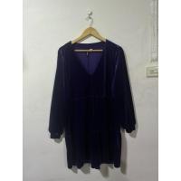ราคา เดรสผ้ากำมะหยี่สีม่วง (24064819570)