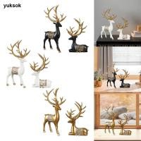 ราคา [yuksok] 2 ชิ้น Reindeer ประติมากรรม Elk รูปปั้นเรซิ่นคอลเลกชันกวางตุ๊กตาสัตว์สําหรับตู้โต๊ะงานแต่งงานพิธีขึ้นบ้านใหม่ (44706545590)
