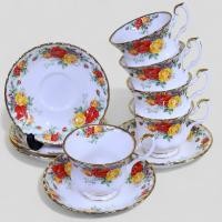 ราคา Royal Albert Pacific Rose bone china teacups and saucers (48254145896)