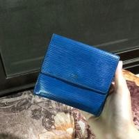 ราคา กระเป๋าตังค์ LV มือสองของแท้ สีน้ำเงินลายไม้ (25789235258)
