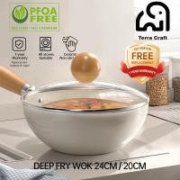 ราคา Terra Craft กระทะนอนสติ๊กกระทะเซรามิคกระทะเคลือบไม่ติดเครื่องครัวเหมาะสำหรับกระทะทอดลึก 20/24 ซม. (56903309767)