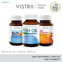 ราคา อาหารเสริมเพื่อสุขภาพ [SET 3 ขวด] VISTRA SALMON FISH OIL (45 Caps) + MULTIVITAMINS (30 Tabs) + BIO VITAMIN C (30 Tabs) (20528066193)