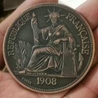 ราคา เก่าสีแดงทองแดงดอลลาร์เหรียญทองแดงรอบมังกรมหาสมุทร1908เหรียญฝรั่งเศสที่นั่งต่างประเทศมหาสมุทรสีแดงวันทองแดงมหาสมุทรที่นั่งมหาสมุทร2.7 (56805923979)
