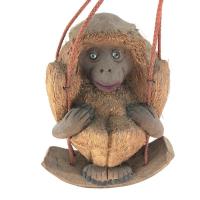 ราคา ลิงไม้แกะสลักทำจากมะพร้าวงานฝีมือแขวนประดับสวน (8719699955)