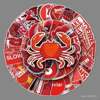 ราคา 52แผ่นสีแดงชุดการ์ตูนกราฟฟิตีเฉพาะกระเป๋าเดินทางกระเป๋าเดินทางสกู๊ตเตอร์โทรศัพท์มือถือสติกเกอร์ตกแต่งกันน้ํา (51458079199)