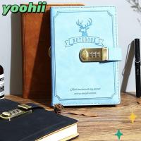 ราคา YOOHII A5 สมุดบันทึก, หนาพร้อมสมุดรหัสผ่านแบบล็อค, สมุดไดอารี่หนัง PU ย้อนยุคนักเรียนของขวัญ (56800998193)