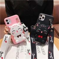 ราคา ปลอกสําหรับiPhone 17 Air 16E 6 6S 7 8 Plus X XS MAX XR 13 12 Mini 11 14 15 16 Pro Maxการ์ตูนLucky Catกระเป๋าสตางค์กระเป๋าเคสโทรศัพท์พร้อมเชือกเส้นเล็ก (46258209940)