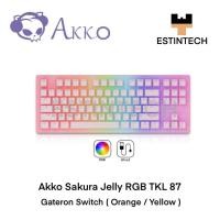 ราคา Keyboard (คีย์บอร์ด) Akko Sakura Jelly RGB TKL 87 Gateron Switch (Orange/Yellow) ของใหม่ประกัน 1ปี (15080507872)