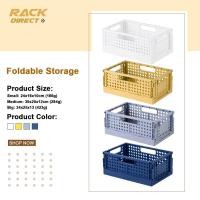 ราคา Rack Direct Bakul Simpan ตะกร้าเก็บของแบบพับได้ผลไม้ลังสดชั้นวางโลจิสติกพลาสติกกล่องมัลติฟังก์ชั่น (42378645533)