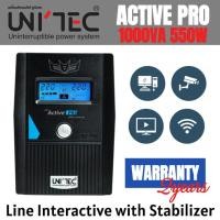ราคา Unitec UPS เครื่องสำรองไฟ Active Pro 1000VA/550W Line interactive with stabilizer 2 years warranty (50552291455)