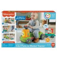 ราคา Fisher-Price Laugh & Learn 4-in-1 Farm to Market Tractor Ride-On (29158271924)