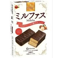 ราคา เบอร์บอน มิลย์เลอฟาส์ (เวเฟอร์เคลือบรสช็อกโกแลตสอดไส้ครีมเฮเซลนัท) BOURBON MiLLEFAS น้ำหนักสุทธิ104กรัม. (28970785993)