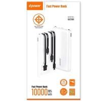 ราคา พร้อมส่งจากไทยDPOWER รุ่น GC100 แบตเตอรี่สำรอง พาวเวอร์แบงค์ POWERBANK 10,000 มิลลิแอมป์ หัวชาร์จ4แบบ (ของแท้มี มอก.) (20436720984)