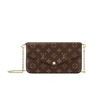 ราคา [60,000 คนซื้อสินค้านี้] Louis Vuitton เลดี้ FELICIE 3 in 1 ห่วงโซ่กระเป๋าใต้วงแขนกระเป๋าสะพาย (27884120283)