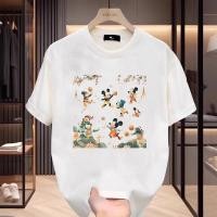 ราคา [โปรโมชั่น]เสื้อยืด Disney Mickey Mouse เซปักตะกร้อ ผ้า cotton 100% วาดมือ ไซส์ใหญ่ แฟชั่น การ์ตูน สีดำ S-5XL (26178154530)