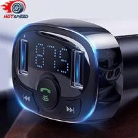 ราคา Baseus FM Transmitter แฮนด์ฟรี Bluetooth Car Kit เครื่องเล่น MP3 พร้อม 3.4A Dual USB Car Charger FM Modulator Transmiter (12831632592)