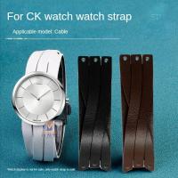 ราคา สายนาฬิกาหนังแท้สําหรับ CK ผู้หญิง หนังแท้ K2r2s1 K2r2s6 K2r2m1 Platinum Cowhide นาฬิกา 20 (41973652012)