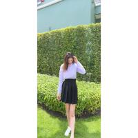 ราคา เสื้อนักศึกษา (แขนยาวผู้หญิง) สีโอโม่ สีขาว (23959258680)