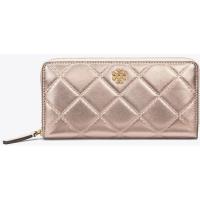 ราคา Tory Burchของแท้% GEORGIA ZIP CONTINENTAL WALLET (Rose Gold/Gold) (4108084038)