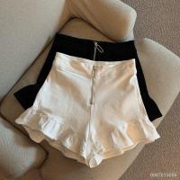 ราคา สินค้าเฉพาะจุดHot Girl Ruffled Wide Leg Shorts Women s 2022 New High Waist Black Casual Hot Pants . กางเกงขาสั้น (19742077226)