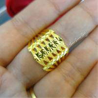 ราคา แหวนปลอม แหวนทองชุบ 020 หนัก 2 สลึง เคลือบแก้ว ทองสวย แหวนทอง ทองชุบ ทองสวย (29273837874)