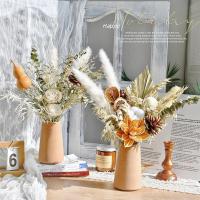 ราคา ห้องนั่งเล่น Reed ตกแต่ง Air-Drying ตกแต่งดอกกุหลาบธรรมชาติดอกไม้แห้งตกแต่งช่อดอกไม้ ins ผ้าฝ้ายพรีเมี่ยมจริงๆหรูหรา GJTL (55308167226)