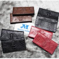 ราคา M Crocodile Leather - D132H หัว -​ กระเป๋าสตางค์ หนังแท้ 100% จระเข้แท้ (3722470395)