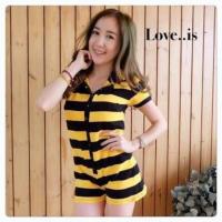 ราคา จั้มผึ้ง งานป้าย Love is จั้มสั้น (15420629807)