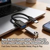ราคา Convertor Black Silvery Host Adapter Male OTG Type A 3.0 USB 3.1 Type C Female USB-C (48856169274)