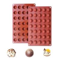 ราคา 1 ชิ้นวงกลมแม่พิมพ์ซิลิโคนช็อคโกแลตมินิ 35-Cavity Semi Sphere แม่พิมพ์ซิลิโคน Non-Stick, ครึ่งทรงกลมซิลิโคนเบเกอรี่แม่พิมพ์สําหรับ Candy และช็อกโกแลต, BPA ฟรีและกระบอก Non-Stick (29116991640)