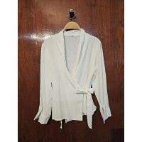 ราคา เสื้อเชิ้ตผูกข้าง ทรงกิโมโน สีขาว (26162223970)