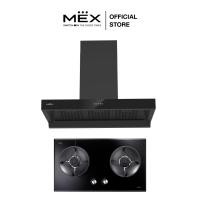 ราคา MEX Set รุ่น V7812MHR + K632BFB90 เตาแก๊ส 2 หัวเตาทองเหลืองและเครื่องดูดควันทรงกระโจม สีดำ (ชนิดติดตั้งในเฟอร์นิเจอร์) (49502947628)