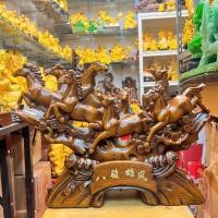 ราคา ม้า 8 ตัว ม้ามงคล ม้าวิ่งชักนำเงินไหลมาเทมา ม้ารุ่นใหม้ ขนาดสูง​12 นิ้ว งานเรซิ่นสีไม้ (51652007942)