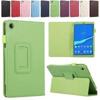 ราคา Stand Case สําหรับ Lenovo Tab M8 4th Gen TB-300FU / M8 3rd แท็บเล็ตหนัง Folio Flip Cover (42120864352)