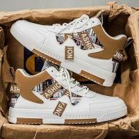 ราคา C 2025 New High-Top Sneakers For Men, Trendy Graffiti Color-Block Men's Shoes, Versatile Street Tre (49850693947)