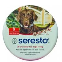 ราคา Bayer seresto ปลอกคอกำจัดเห็บหมัด กันน้ำ สำหรับสุนัขหรือแมว ( 38 CM/ 70CM ) ป้องกันนาน 8 เดือน (4036365857)
