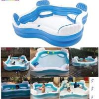 ราคา สระน้ำเป่าลม แบบสปา Intex สระน้ำเป่าลม พร้อมเก้าอี้นุ่ม [Intex-56475] (1249448369)