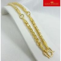 ราคา เครื่องประดับ สร้อยคอ ทองคำ เศษทองคำเยาวราช ลาย3ห่วงเต๋า 3 บาท (57958190726)