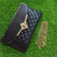 ราคา (052) กระเป๋าสพายข้างสีดำหรูหราสวยๆใหญ่ๆ (49858195479)