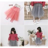 ราคา เลกกิ้งกระโปรงผ้ามุ้งฟูฟู สีชมพู (20274358049)