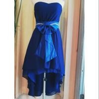 ราคา ชุดราตรีออกงานสีน้ำเงินหน้าสั้นหลังยาว (2815088004)