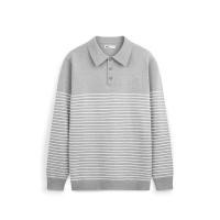 ราคา AIIZ (เอ ทู แซด) - AIIZ เสื้อโปโลผู้ชายผ้าถักทอลายทาง AIIZ Men's Striped Polo Shirt (52901775573)