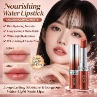 ราคา Luxury Matte Lipstick Color Holding Moisturizing Lip Color Nourishing Collagen Water Lipstick (49907881483)