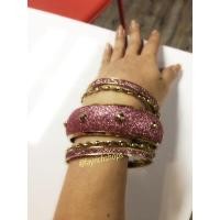 ราคา กำไลเซ็ตโทนสีชมพูทอง น่ารักมาก (8461115959)