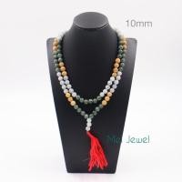 ราคา สร้อยประคำหยกพม่าแท้ ประคำ108เม็ด 10mm หยกเจไดต์ (13370453540)