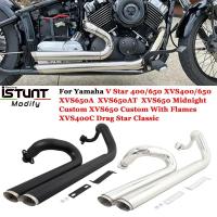 ราคา Motorcycle Exhaust Systems For Yamaha Drag Star V star 400 650 XVS650 XVS400 650A DRAGSTAR 400 650 (51652280035)