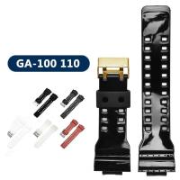 ราคา สายรัดซิลิโคนสําหรับ Casio G-Shock GA-100/110/140/200/400/700 800 GD-100/110/120 ผู้ชายเปลี่ยนสีดําทองหัวเข็มขัดนาฬิกา (41028610786)